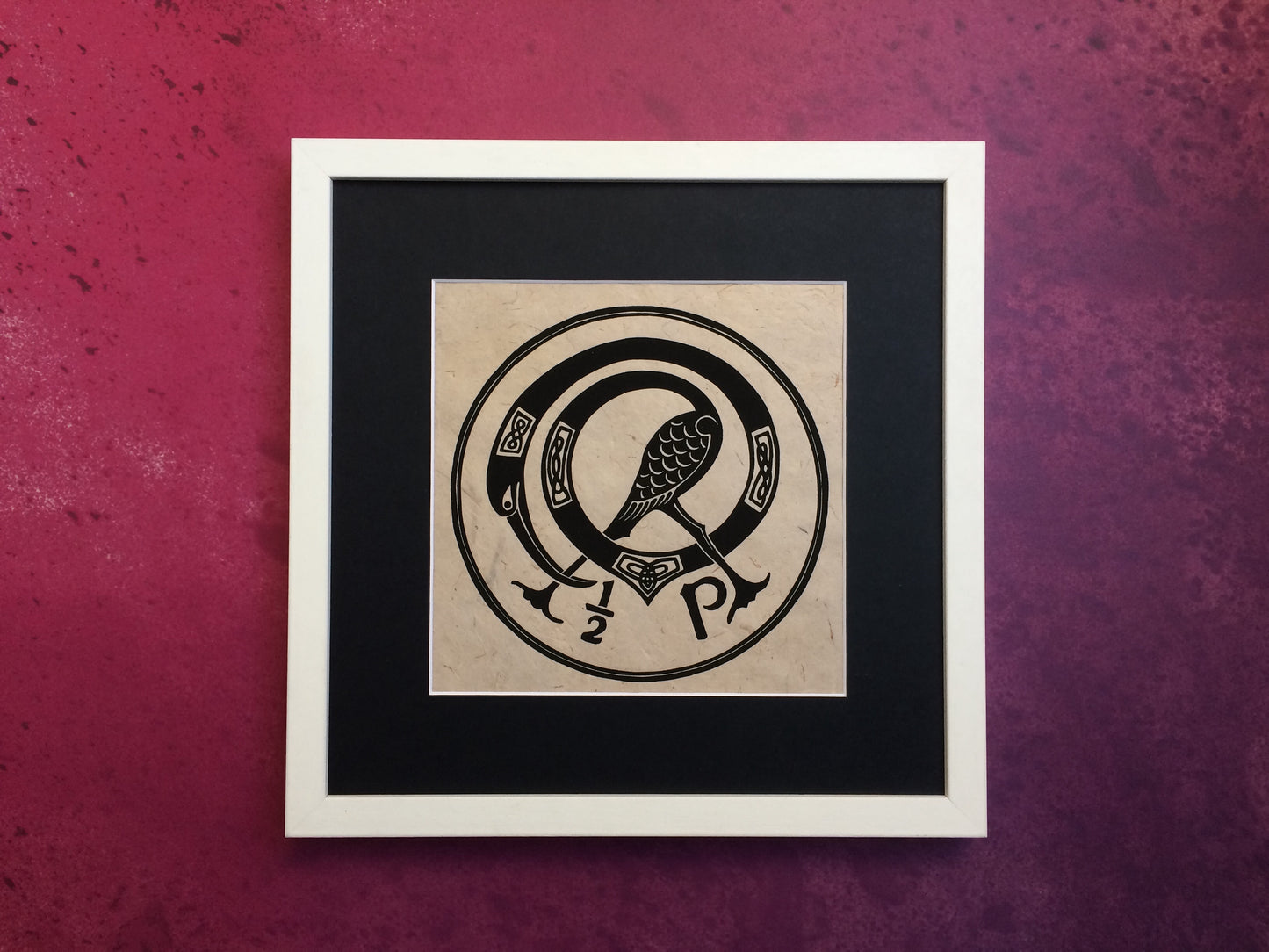 1/2 Penny Coin Irish Coin Lino Print