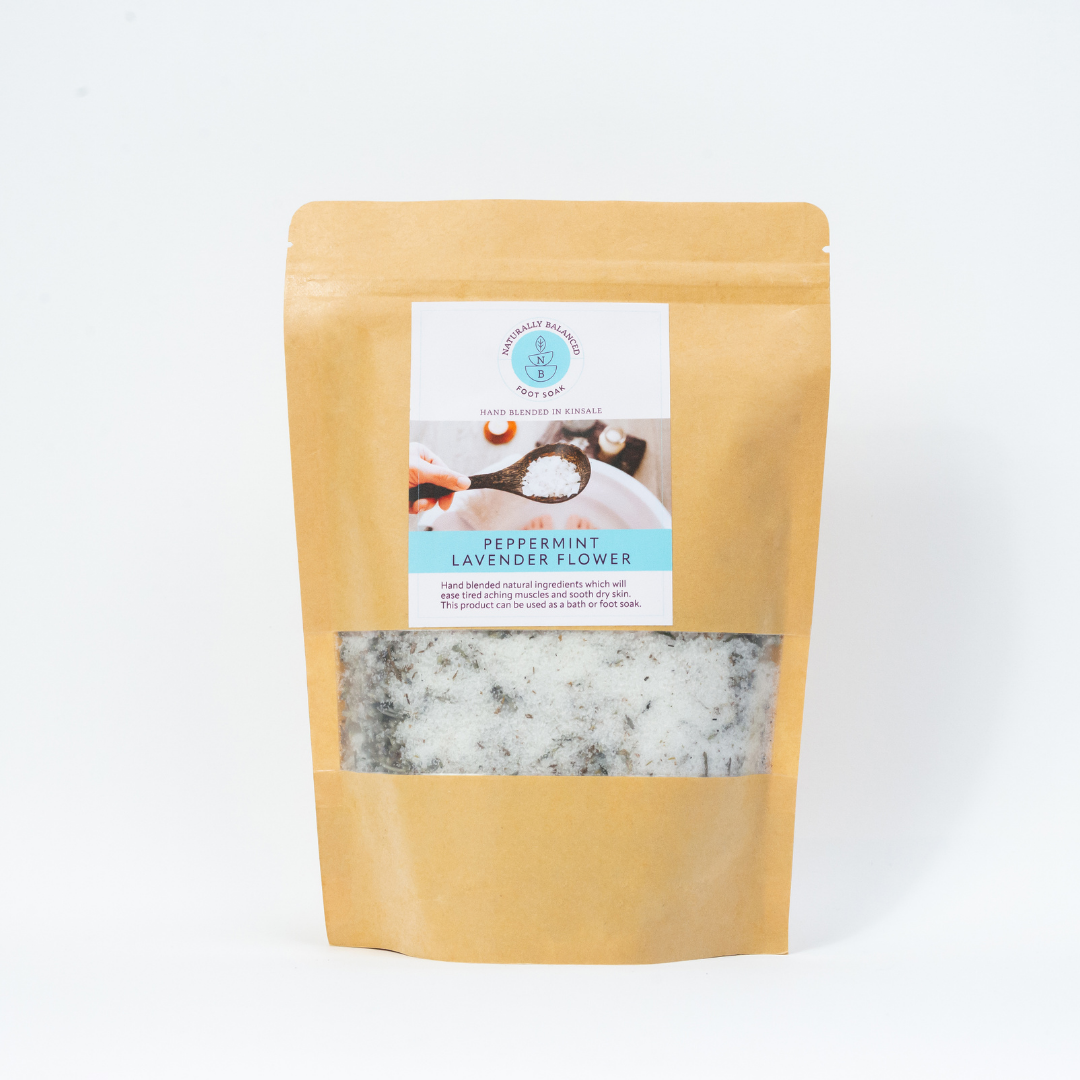 Peppermint and Lavender flower foot soak