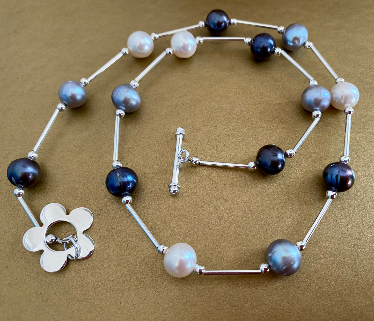 Rainbow of Natural Pearls Necklace