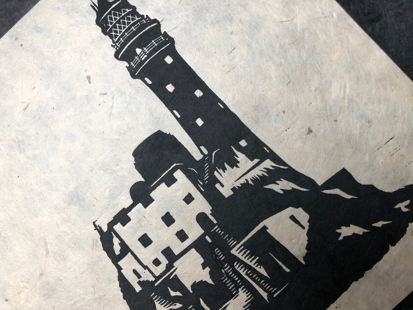 Fastnet Cork Lino Print