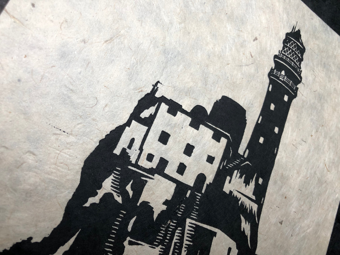 Fastnet Cork Lino Print