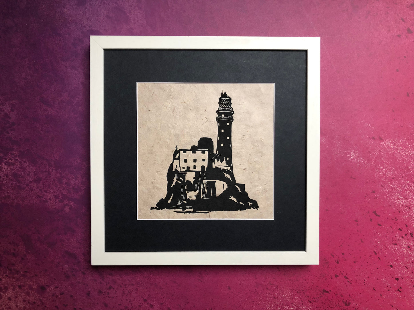 Fastnet Cork Lino Print