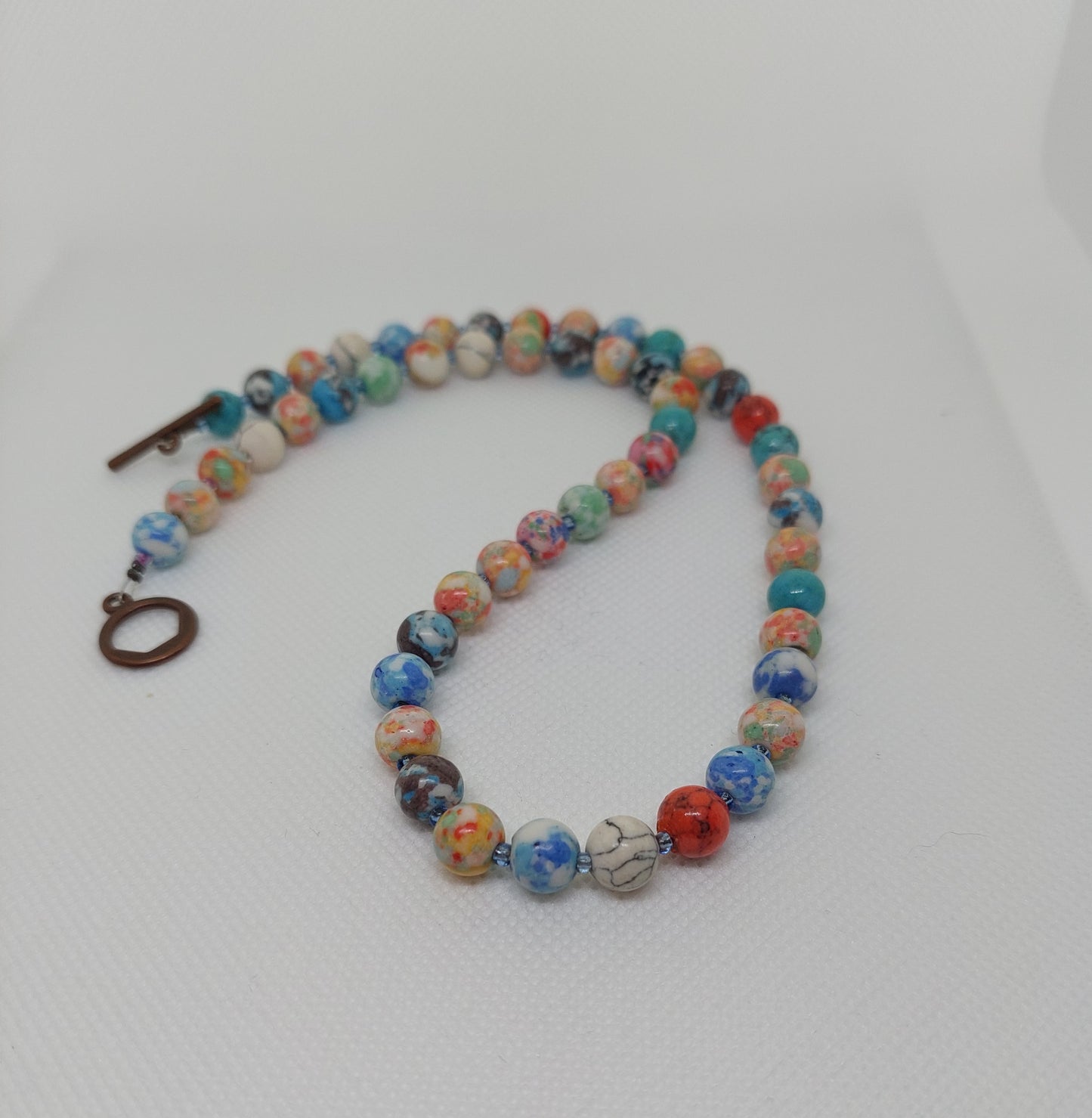 Multicoloured Mosaic Stone Necklace