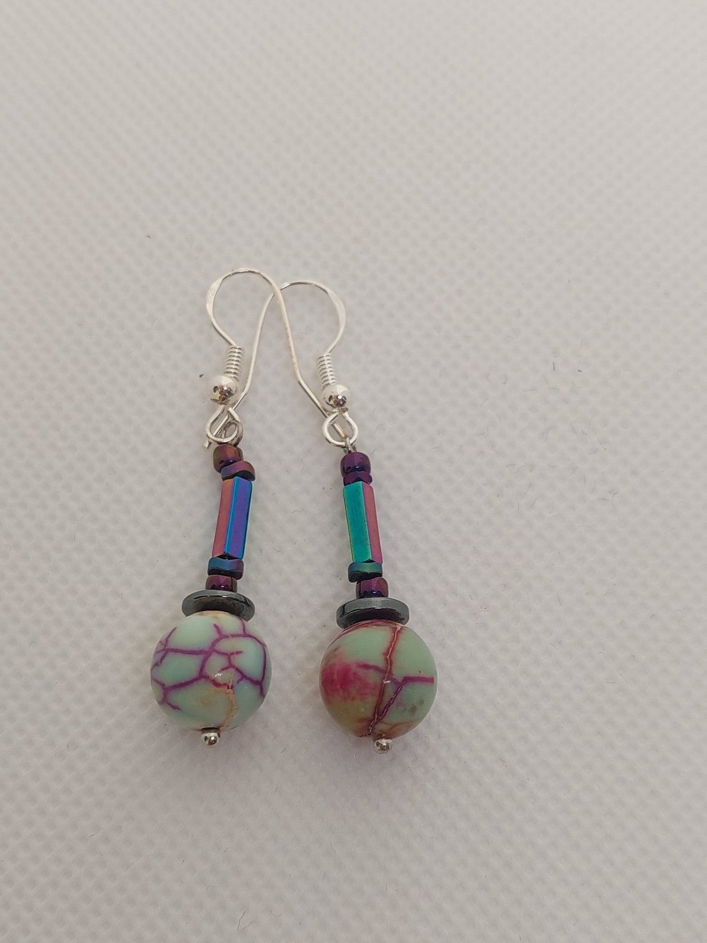 Drop Earrings Purple Jasper
