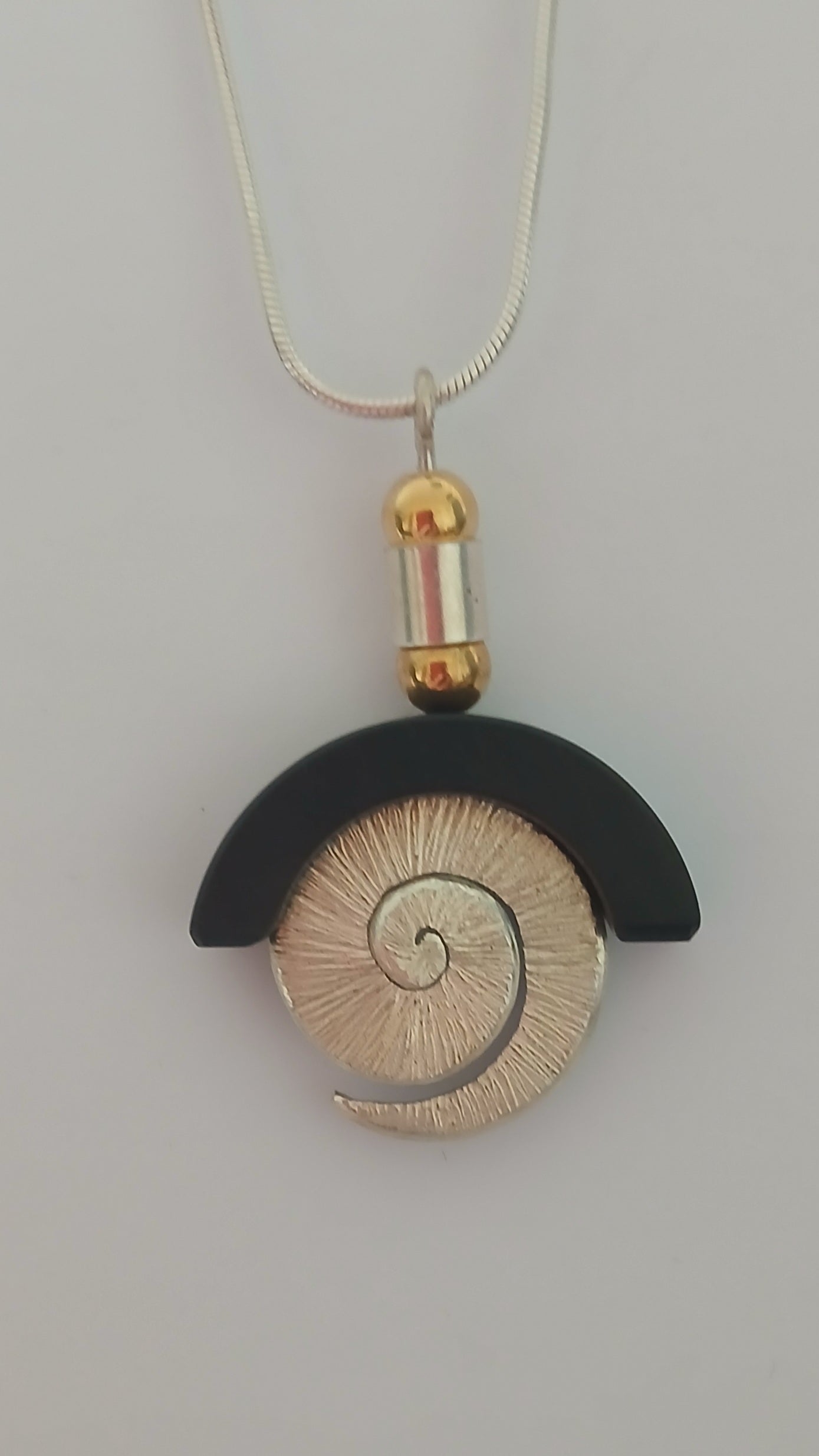 Siilver and Ebony Pendant