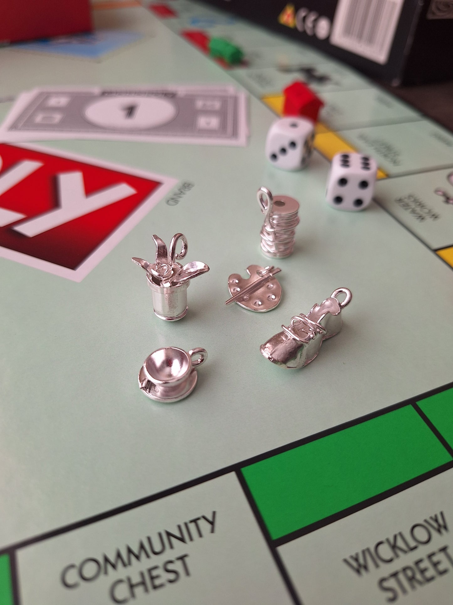 Sterling Silver Paint Palette Necklace