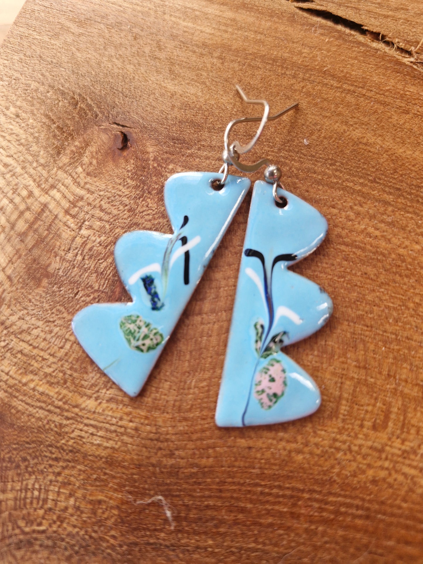 Sky Blue Mosaic Earrings