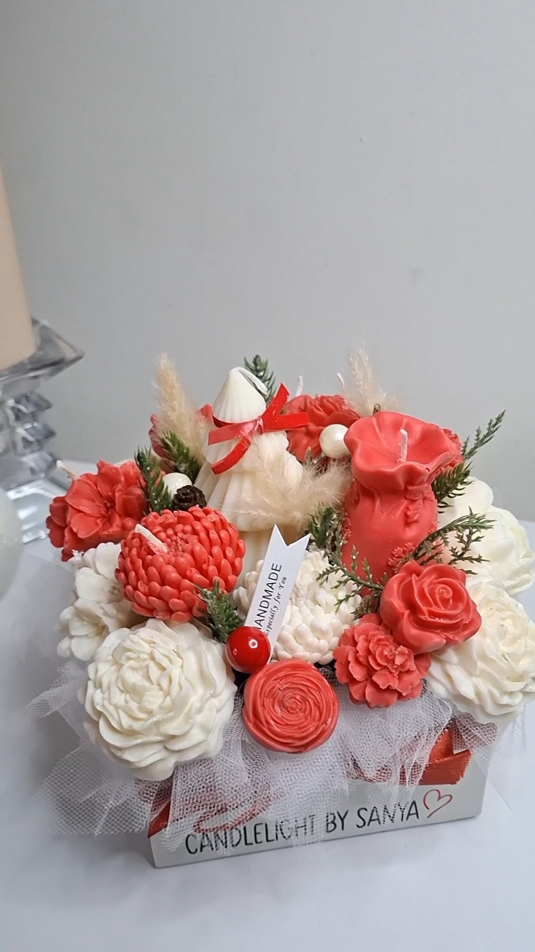 Candle bouquet M size -Winter’s Embrace