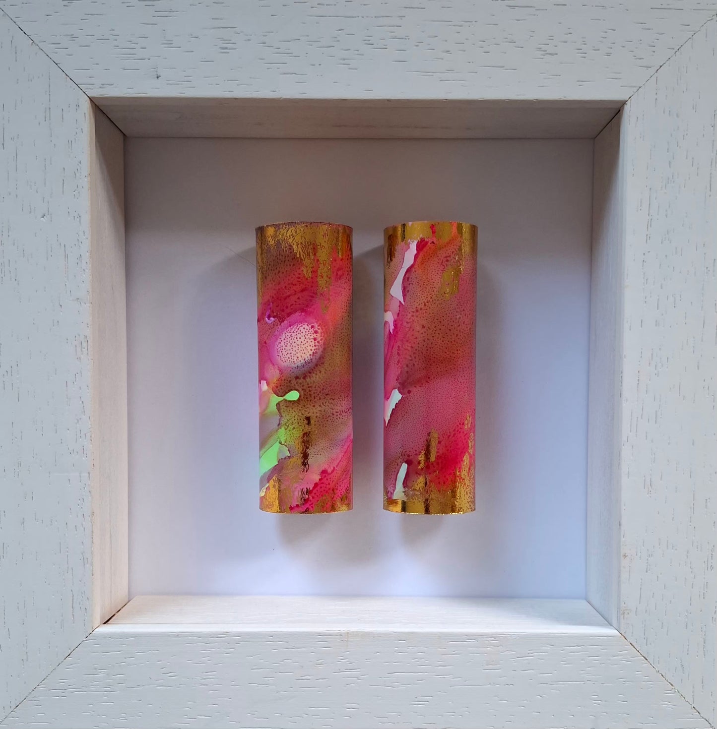 Golden Pink and Green Tubes