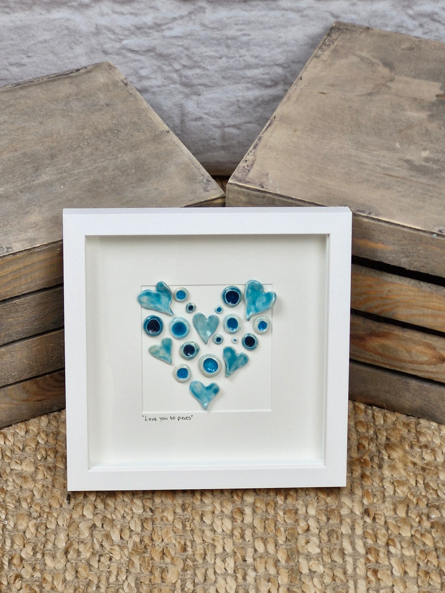 Love you to pieces (Blue) - Small Frame