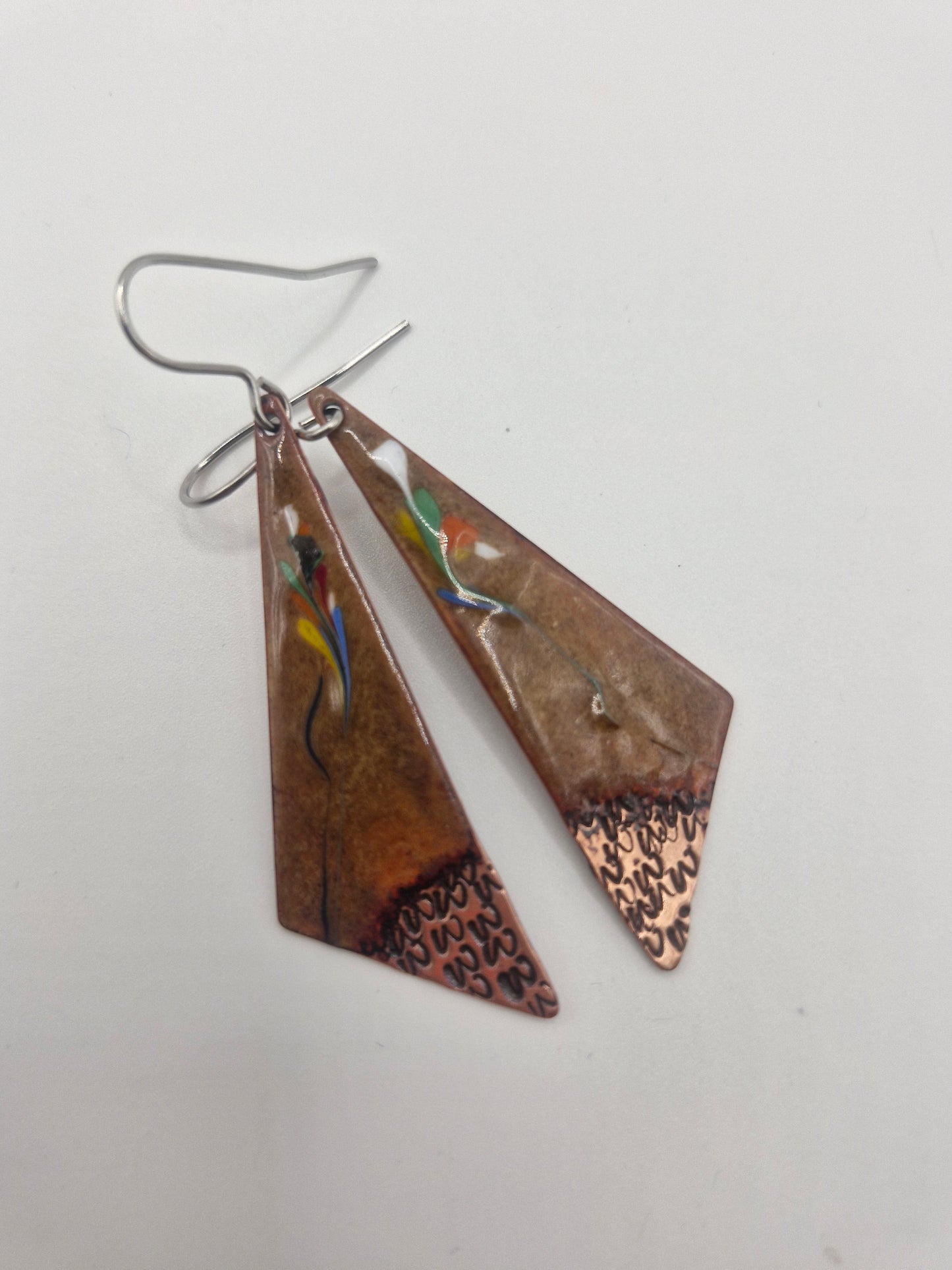 Luisne Enamel Copper Earrings