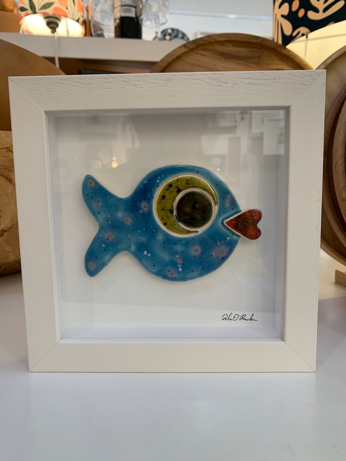 Kissy fish frame blue (right)