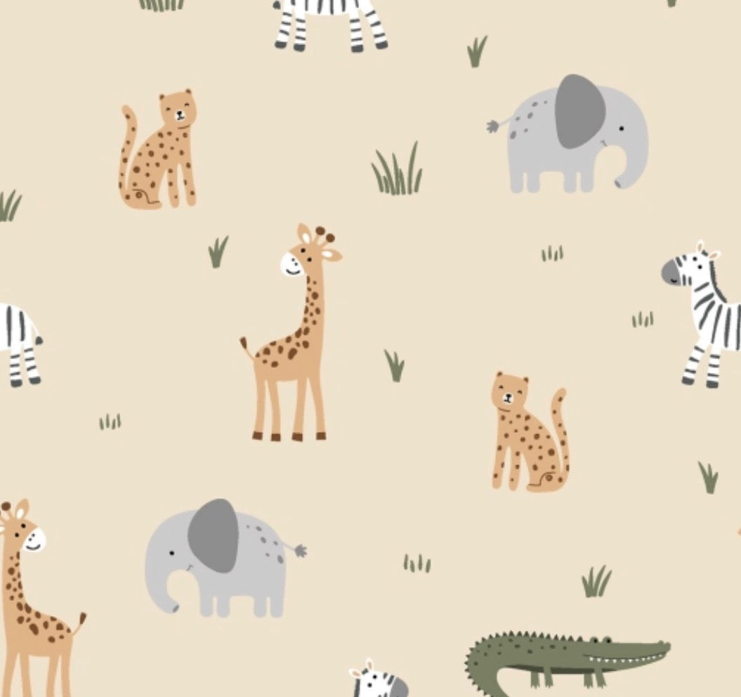 Safari Animals - Baby Bandana Bib โ Absorbent Dribble Bib