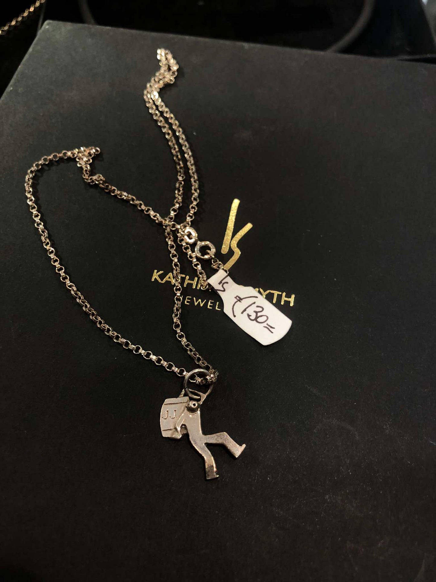 Barrel Man Sterling Silver Pendant on Chain