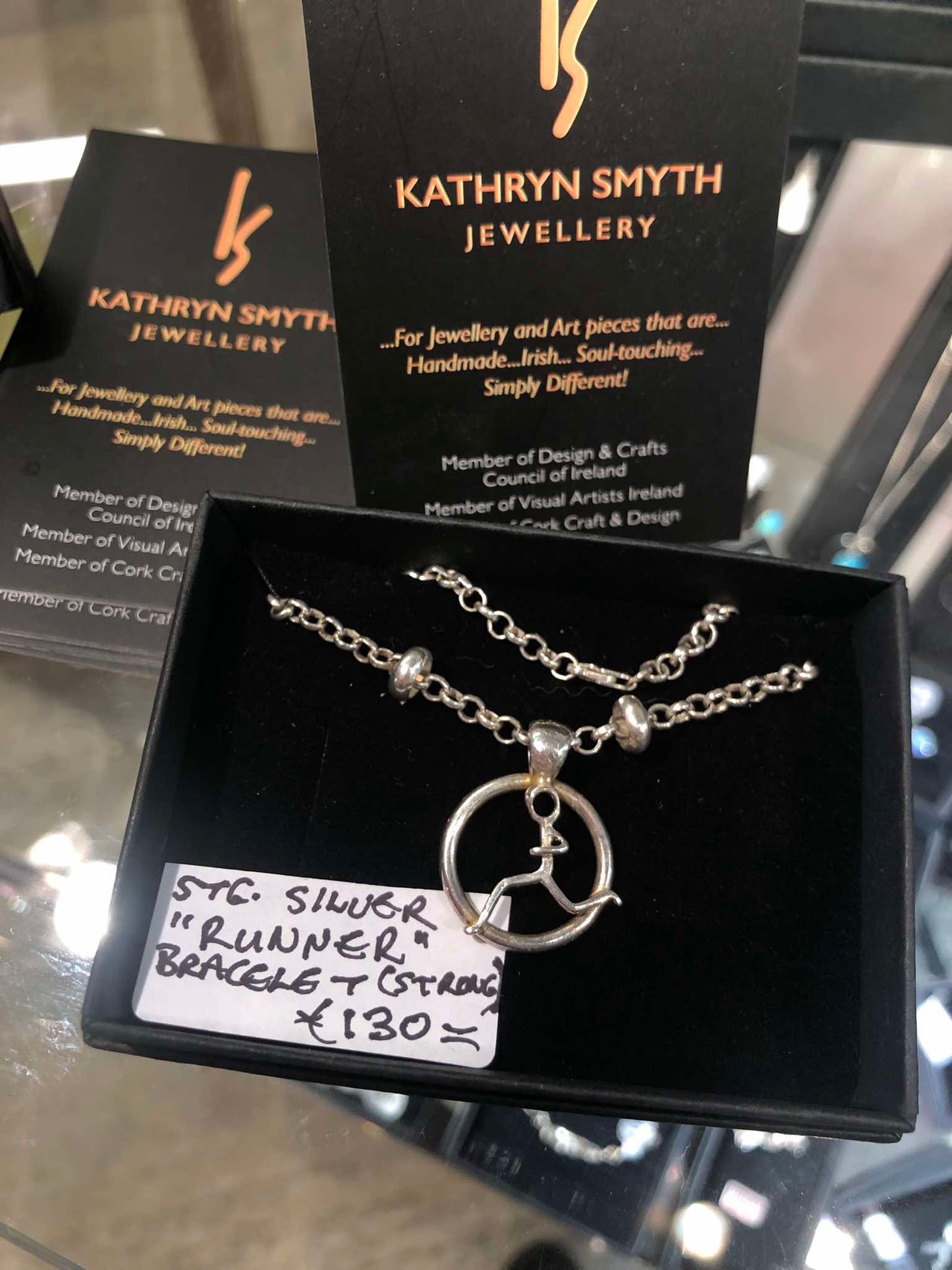 Runner Disc Necklace Stg Silver