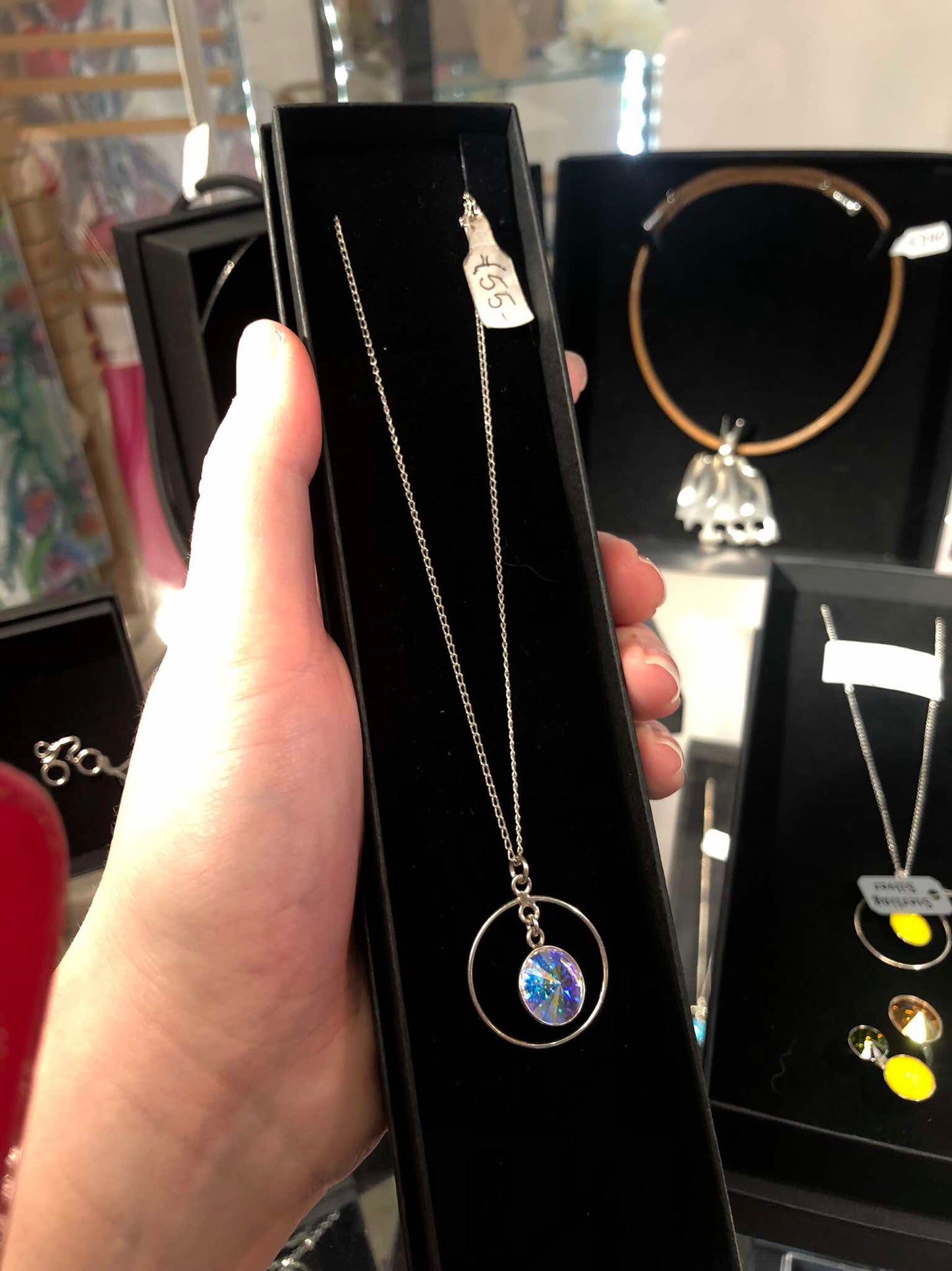 Swarovski Stone Circle Necklaces