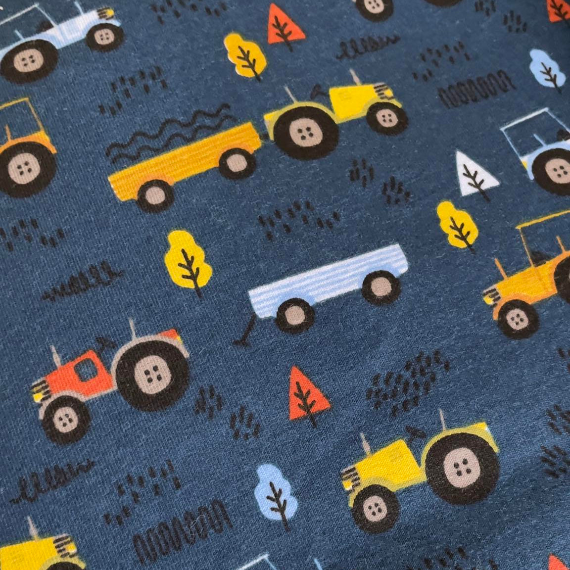 Tractor print- Handmade "Grow with Me" Baby Harem Pants – Adjustable, Comfy & Durable