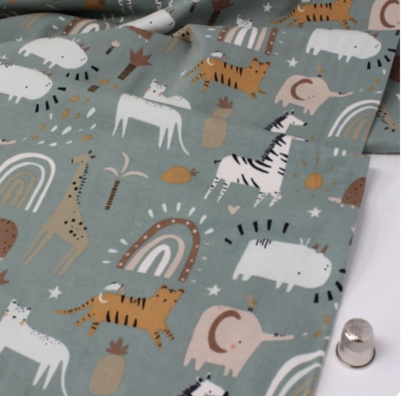 Safari Animal- Baby Bandana Bib โ Absorbent Dribble Bib