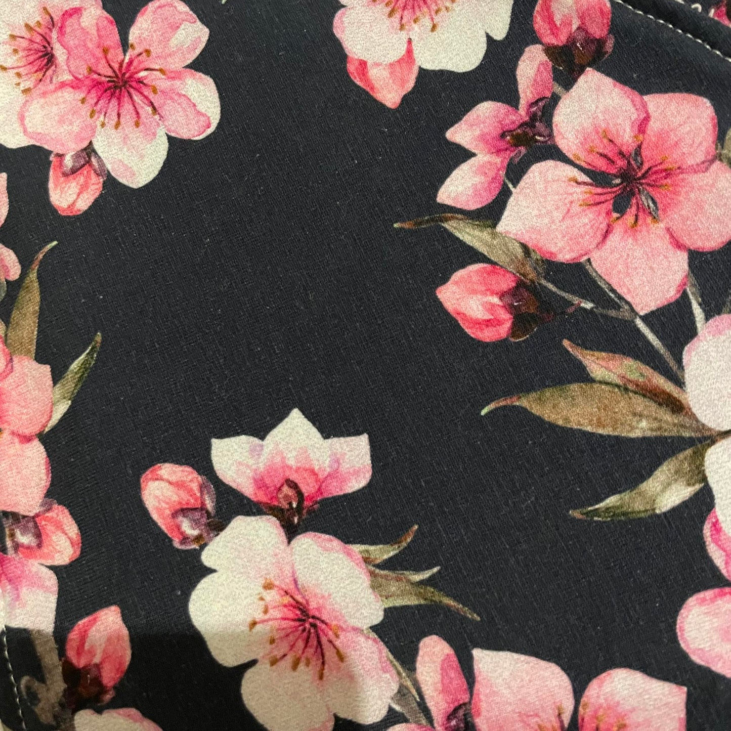 Cherry Blossom - Handmade Baby Bandana Bib โ Absorbent Dribble Bib for Teething Babies (0-24 Months)