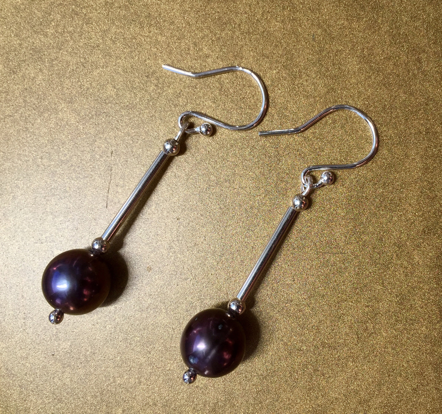 Peacock drop Pearl Earrings