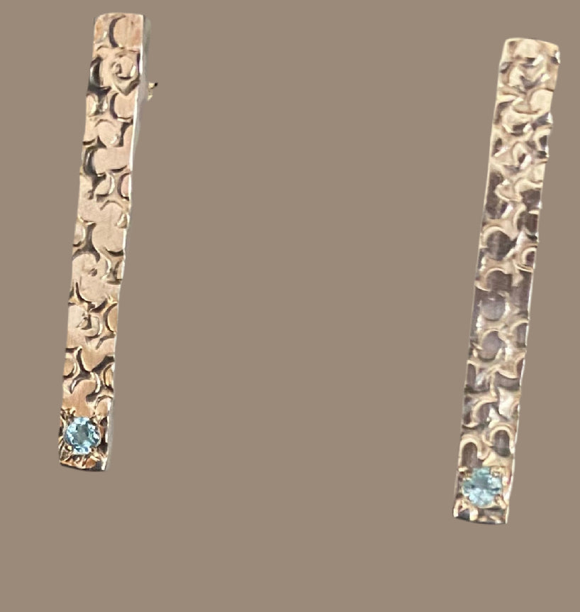 Precious Topaz Stem Earrings