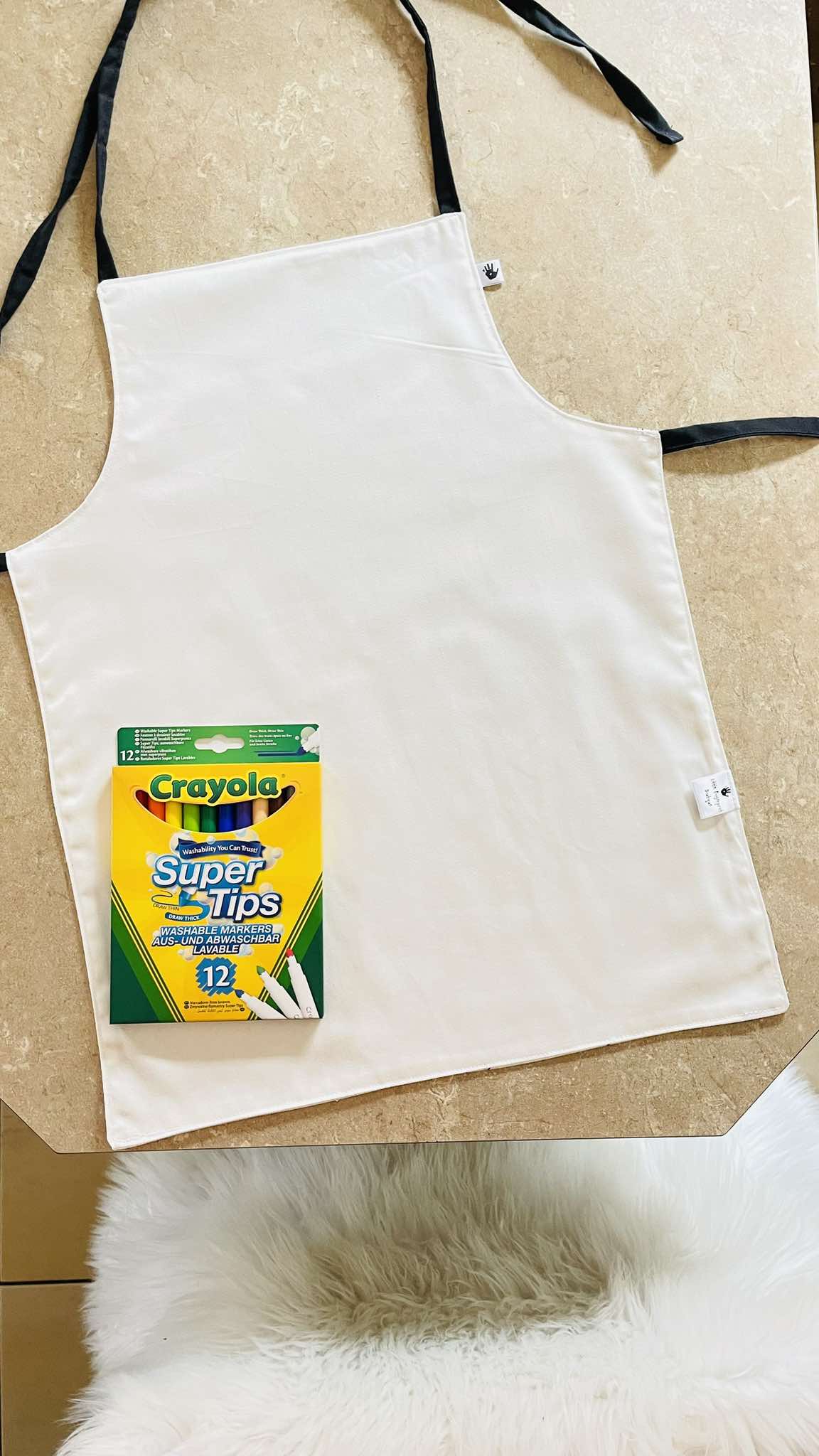 Ireland ‘Colour Me’ Apron with 12 Washable Markers – Reversible, Creative, and Durable Apron for Kids Aged 3-8 | Gift Idea