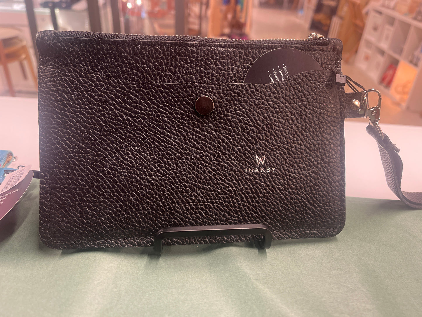 Leather clutch - wallet black