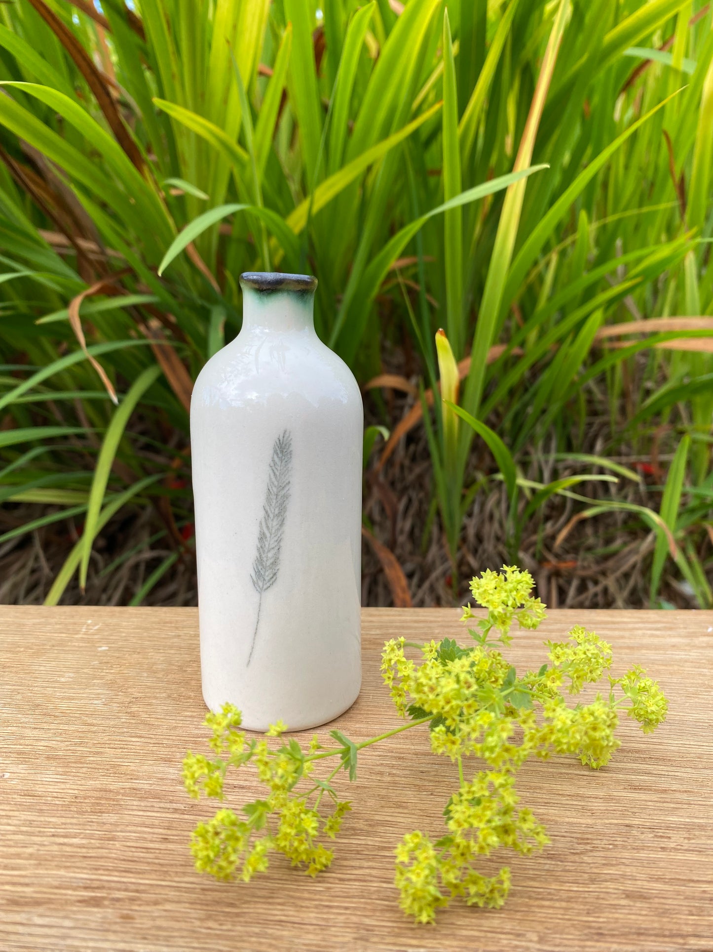 Ceramic Bud Vase - Fern design