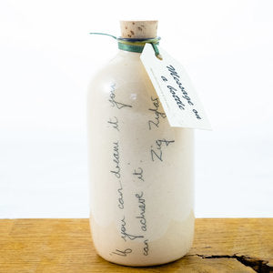 Message on a bottle. If you can dream it you can achieve it – Zig Ziglar.