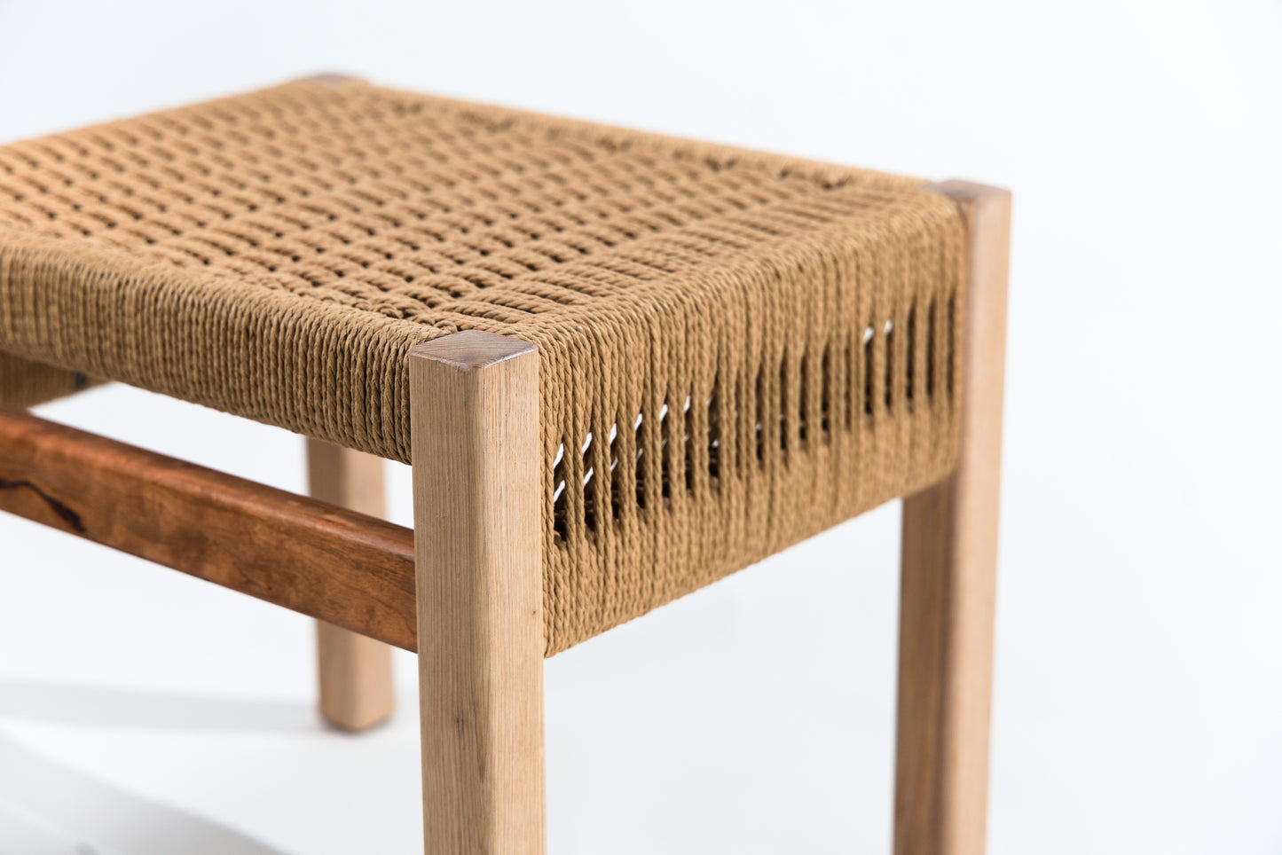 Danish Cord Double Rail Stool