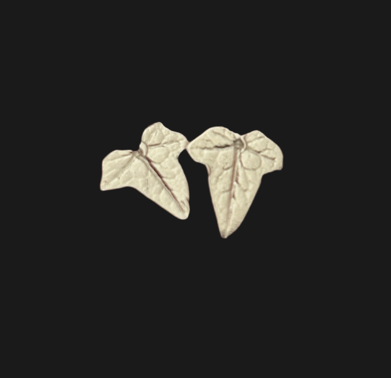 Silver leaf earrings (small drop or stud)