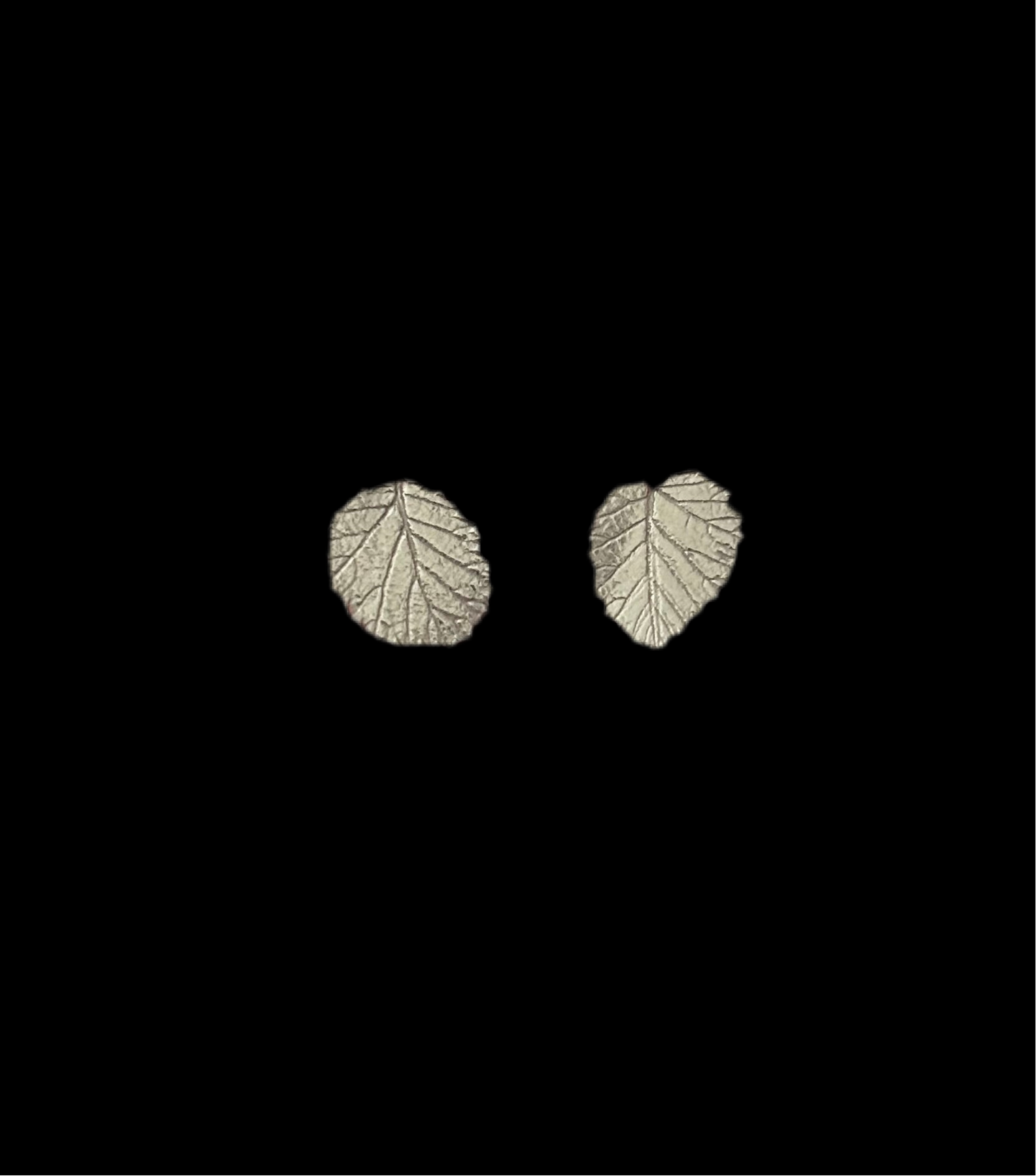 Silver leaf earrings (small drop or stud)