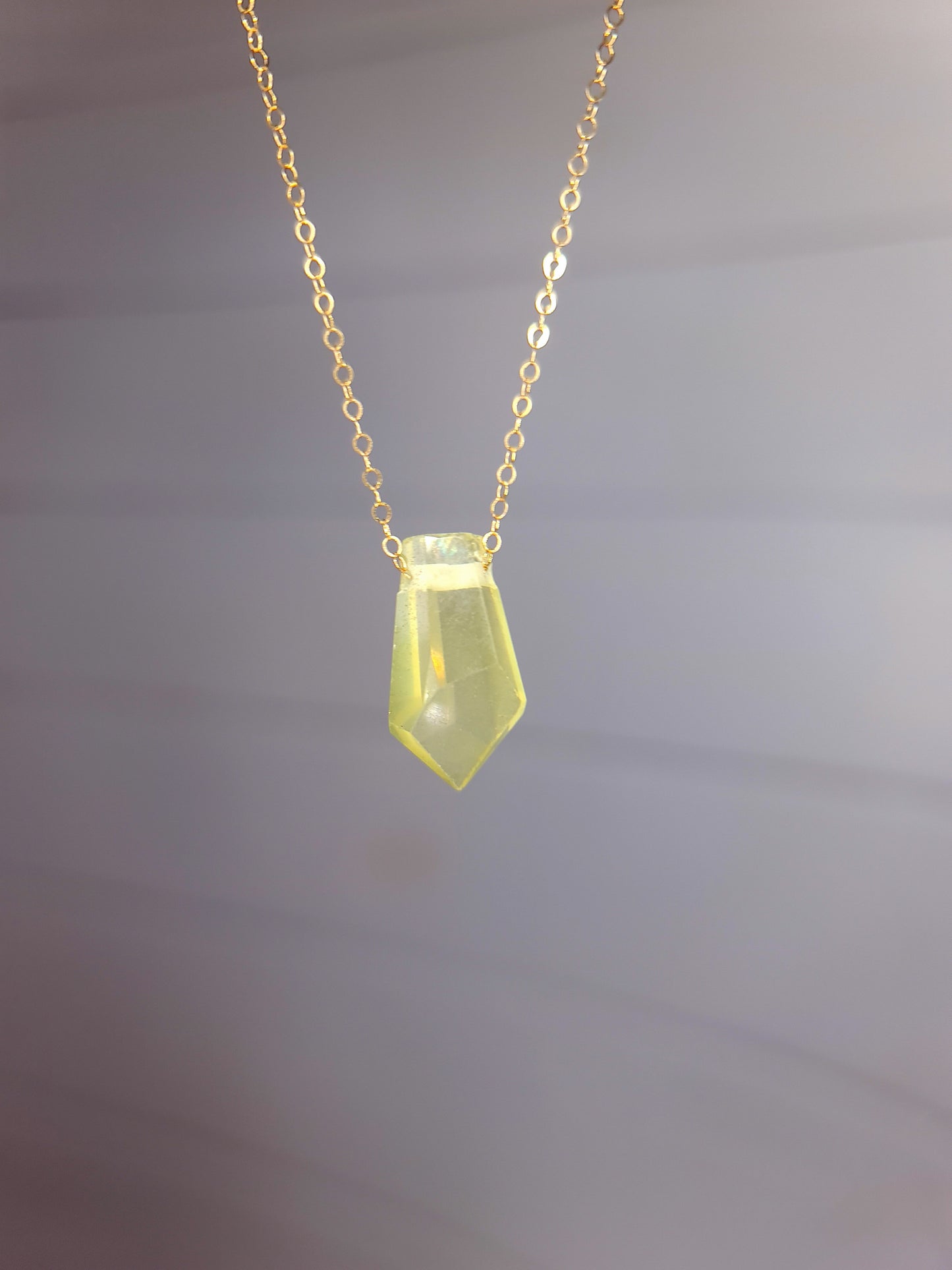 Lemon Quartz Sterling Silver Necklace