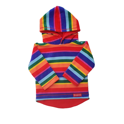 Rainbow fleece hoodie hotsell