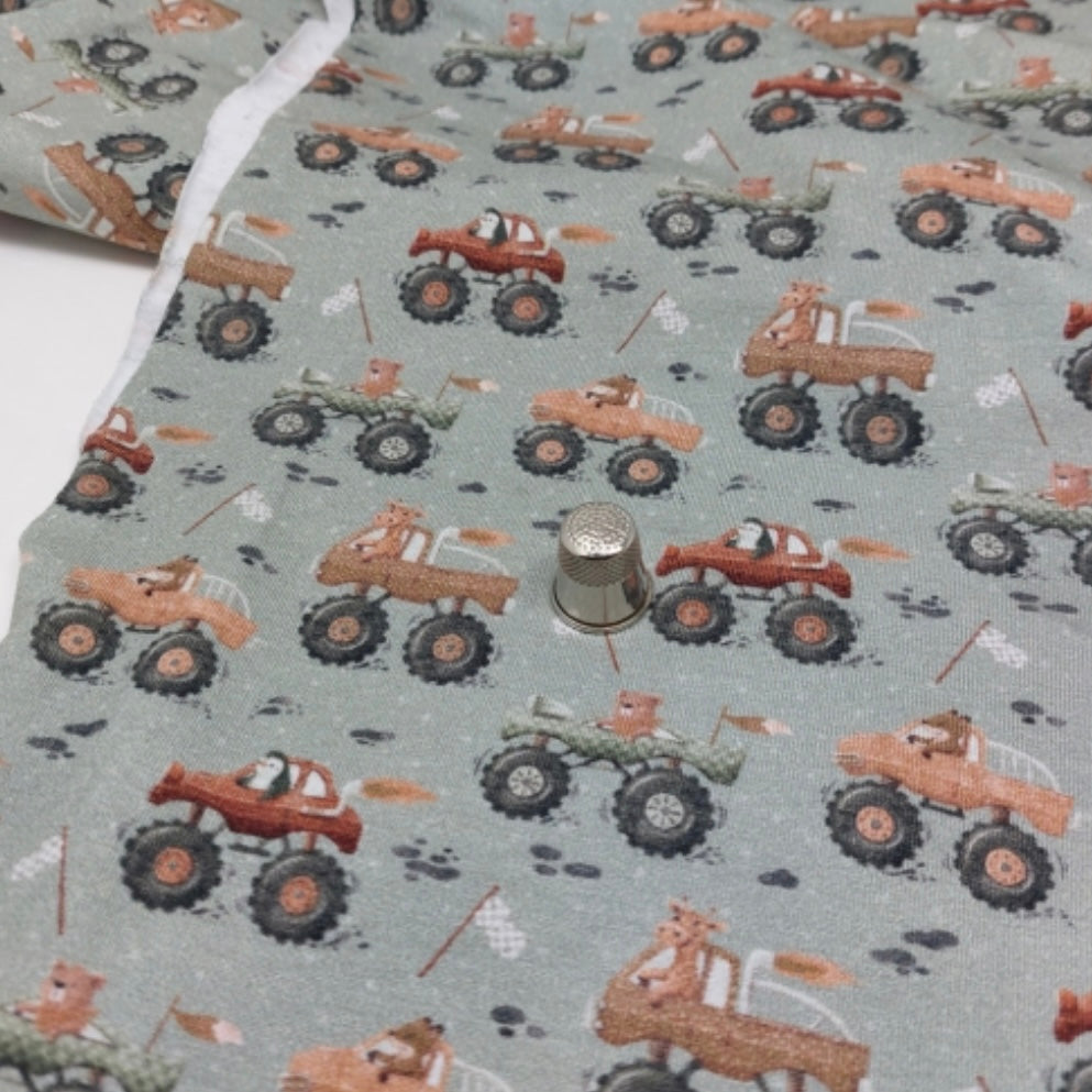 Monstertruck - Baby Bandana Bib โ Absorbent Dribble Bib