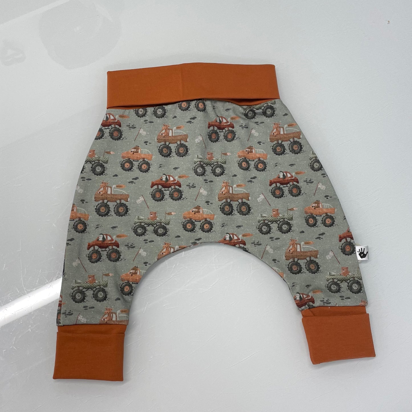 Monstertruck - Handmade "Grow with Me" Baby Harem Pants – Adjustable, Comfy & Durable