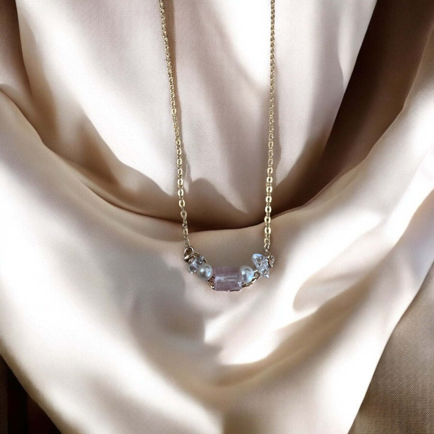 Tourmaline necklace- Gold