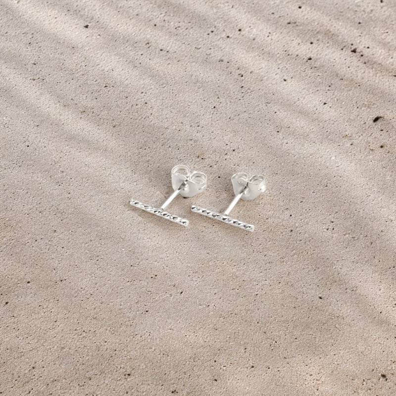 Sparkle Bar studs Sterling Silver