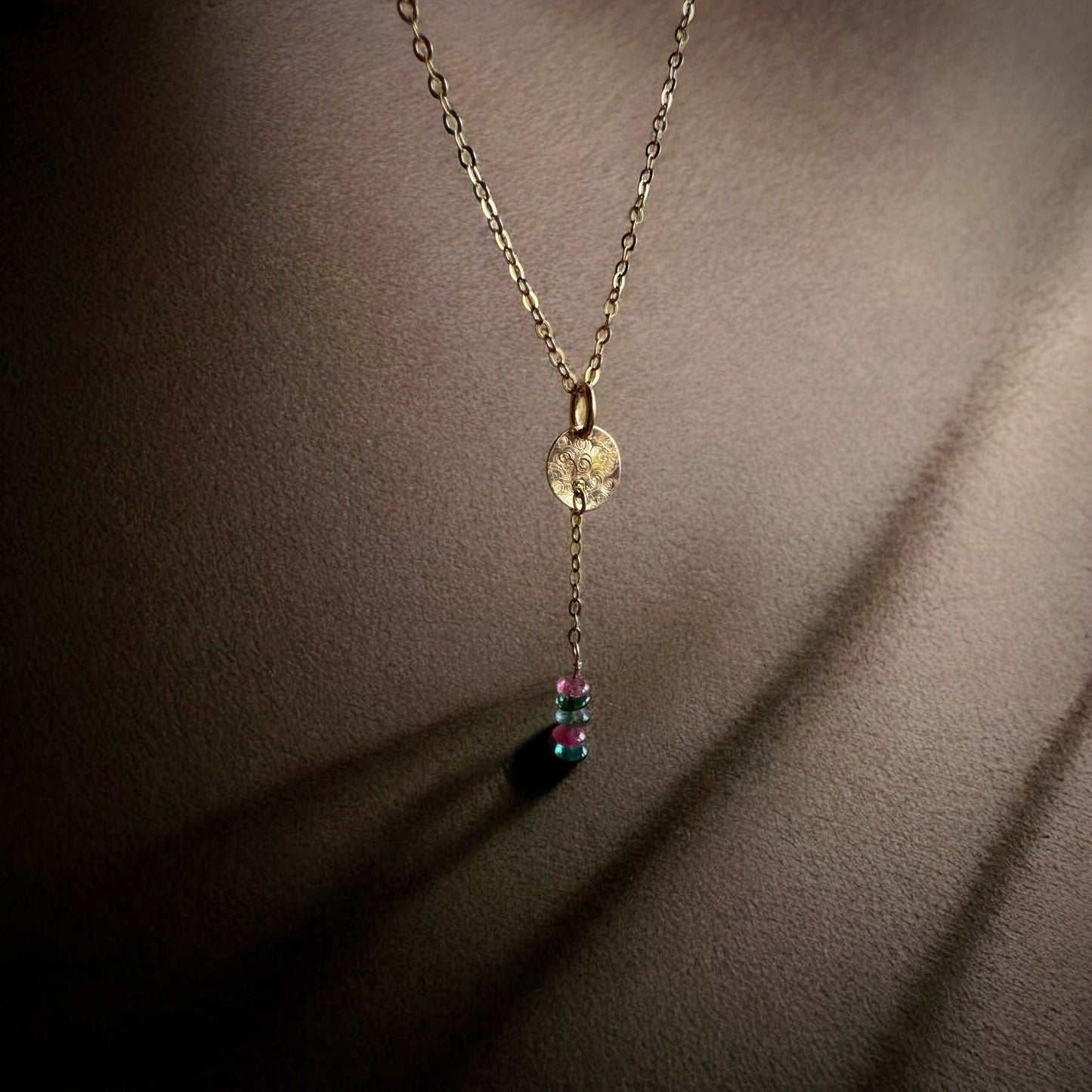 14k gold filled Tourmaline Waves