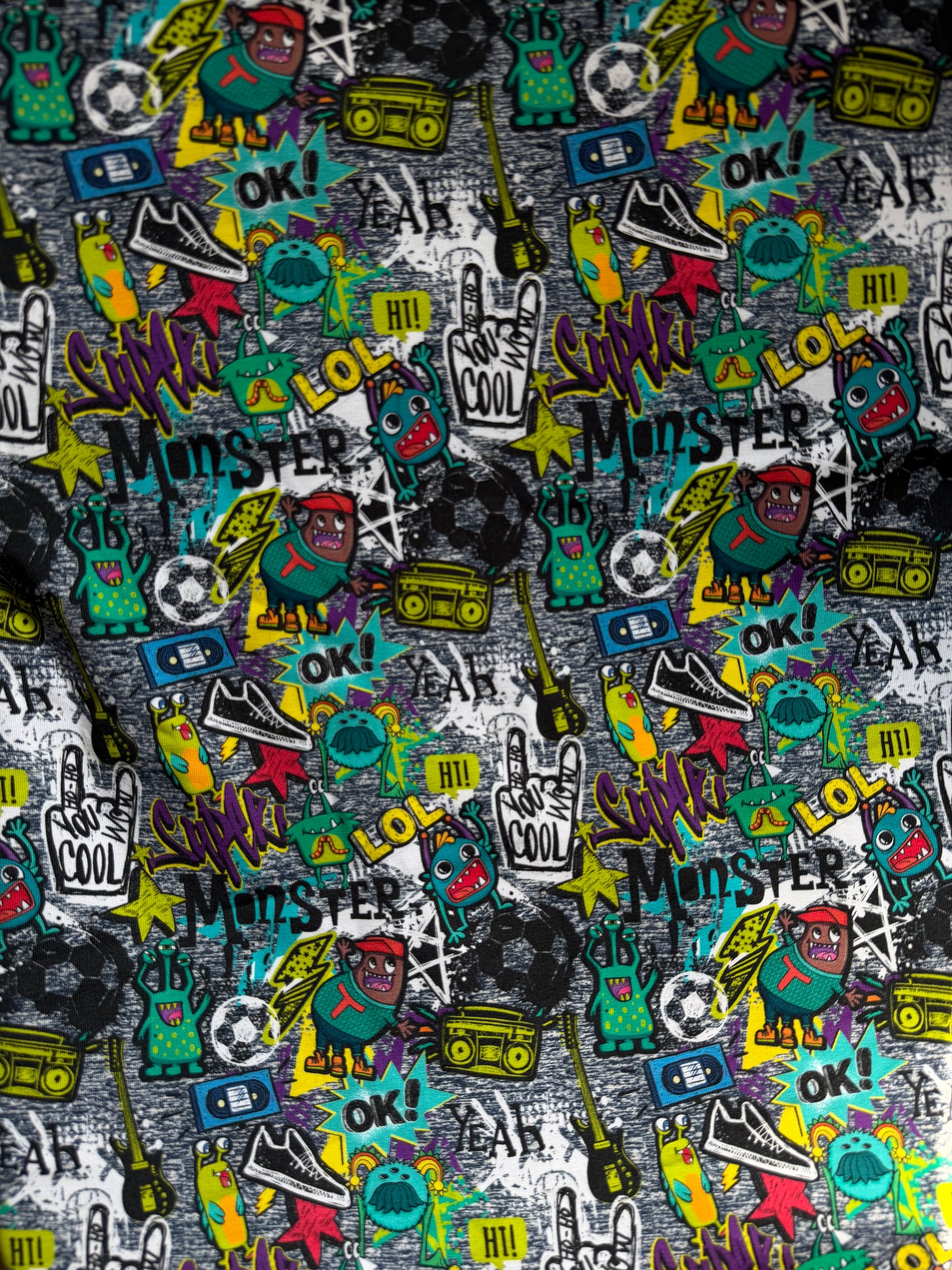 Grey Graffiti - Handmade "Grow with Me" Baby Harem Pants – Adjustable, Comfy & Durable