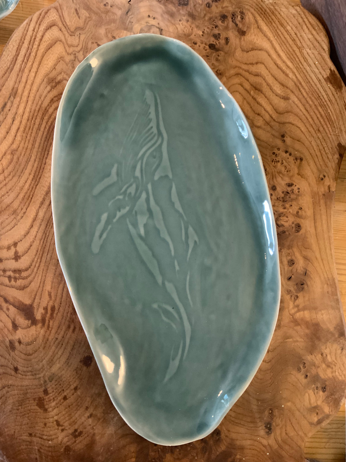 Whale platter ceramic