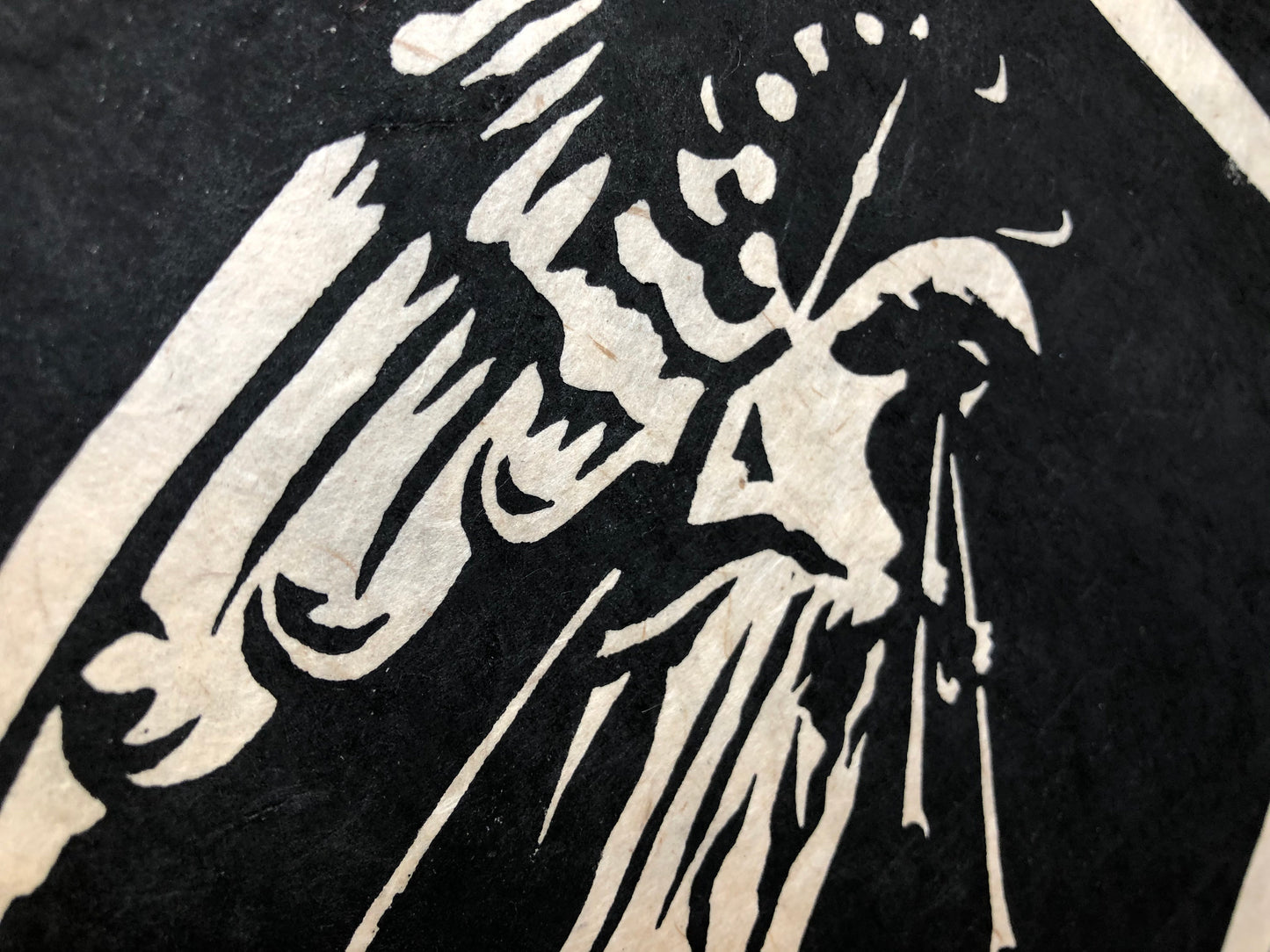 Angel Of The South St Fin Barres Cathedral Cork Lino Print