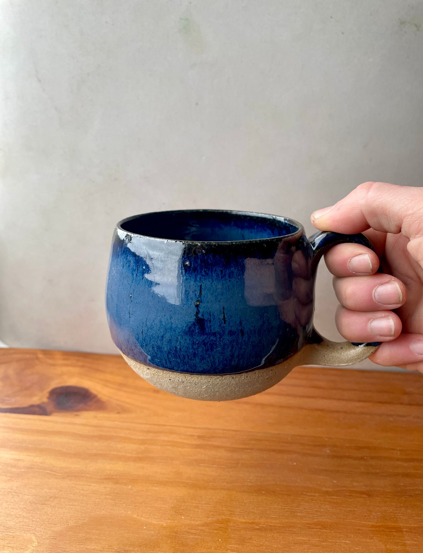 Handmade Ceramic Round Ocean Mug