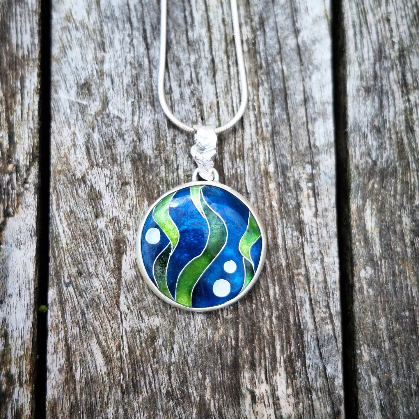 Enamel kelp necklace