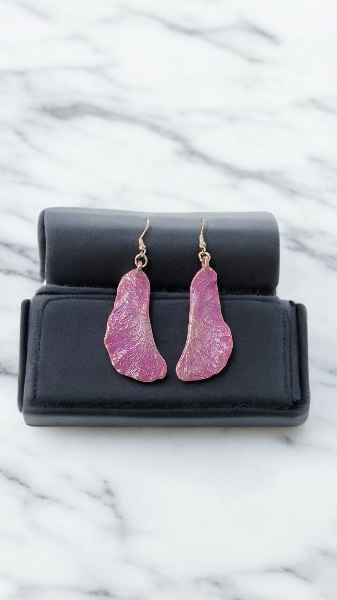 Copper Earrings “Dance of the Purple Seeds”