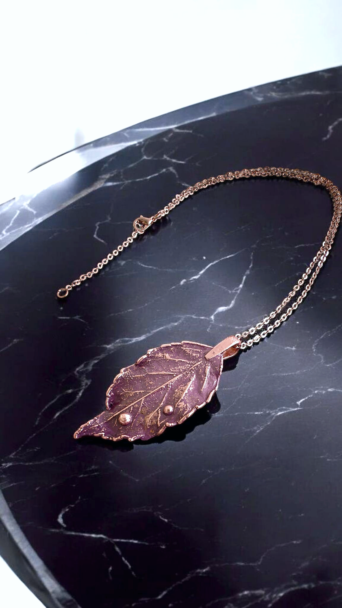 Copper Pendant “Evening Rose"