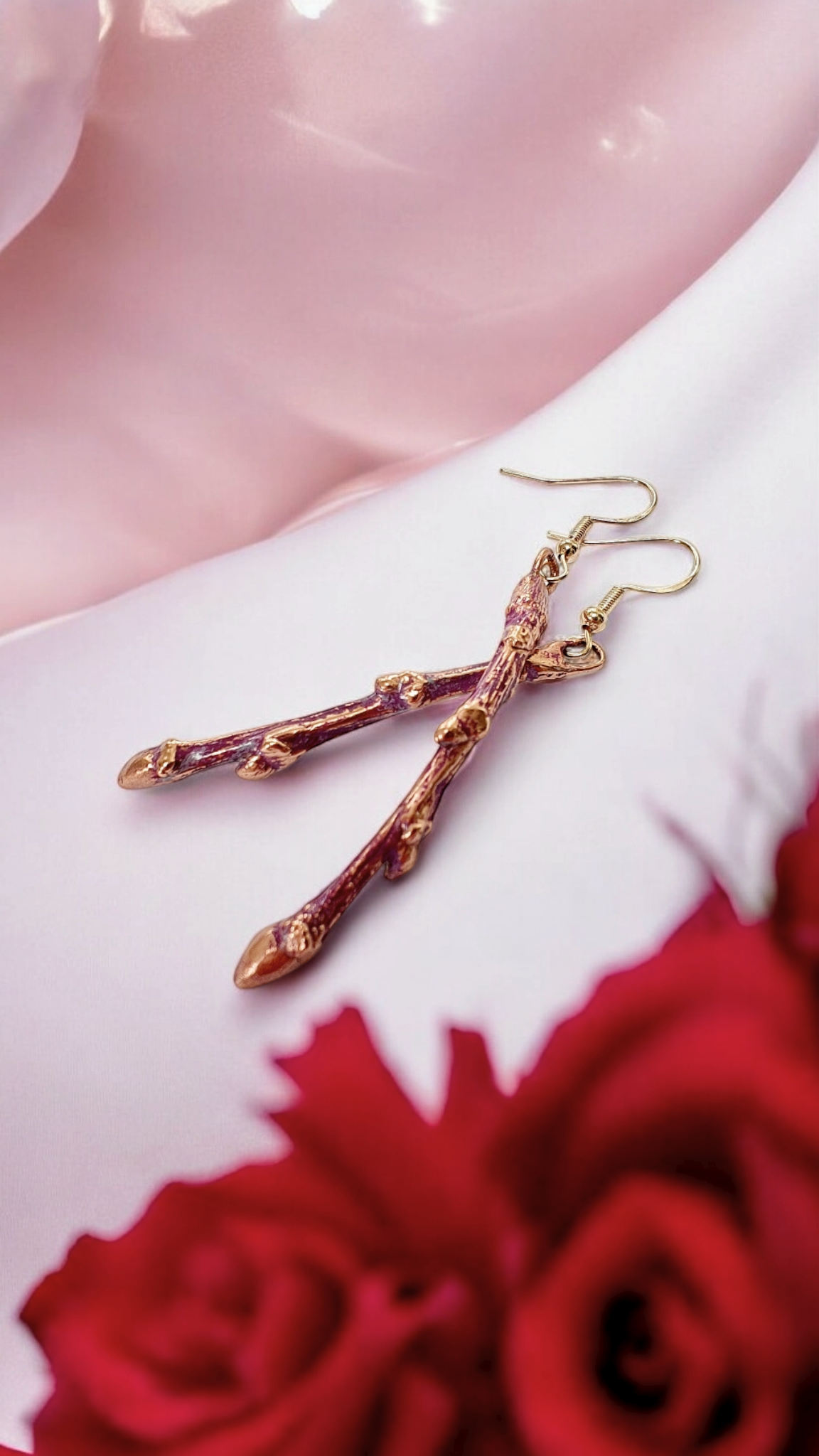 Copper Earrings “Plum Buds”