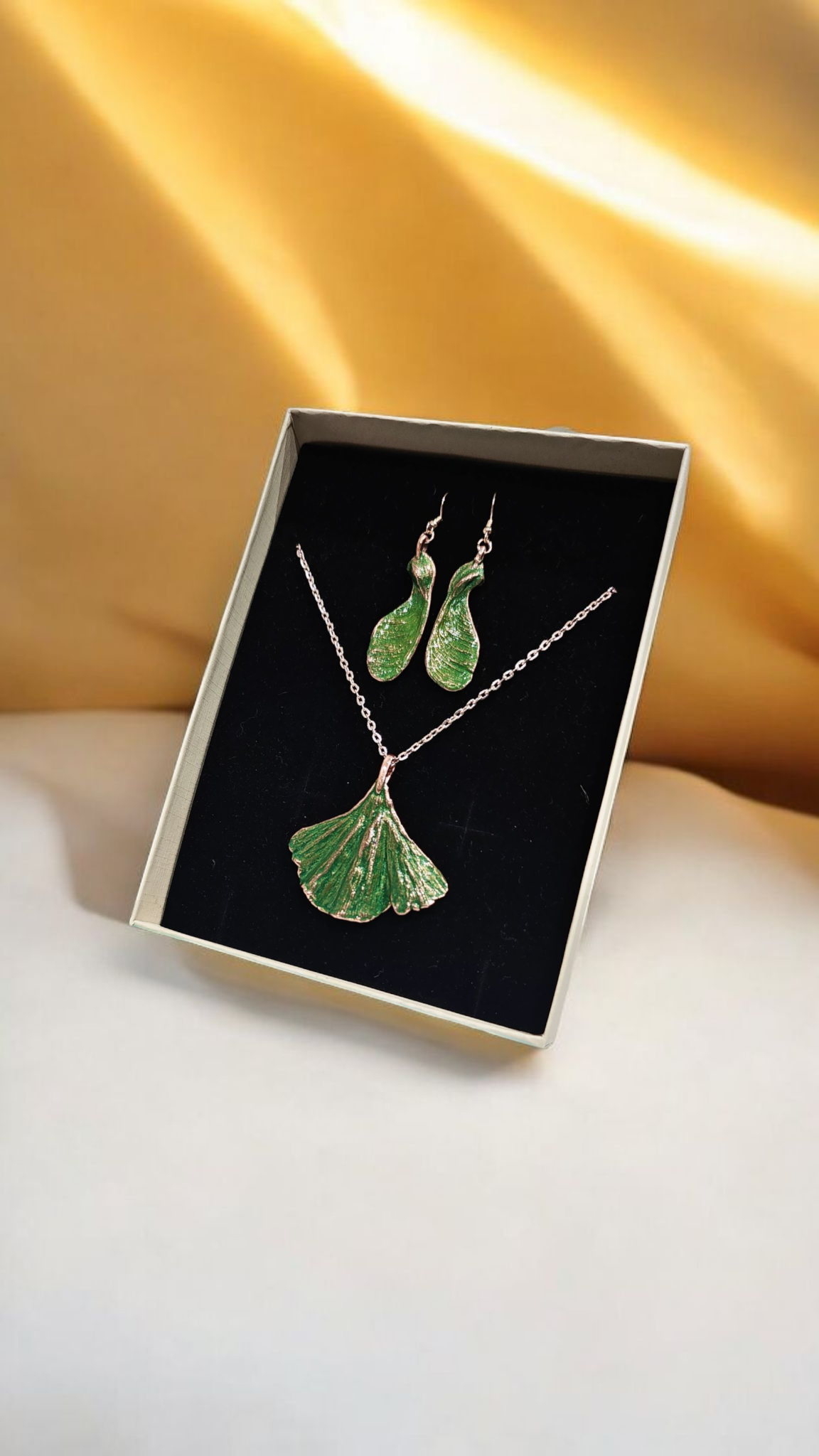 SET Emerald Radiance — Copper Jewellery Set