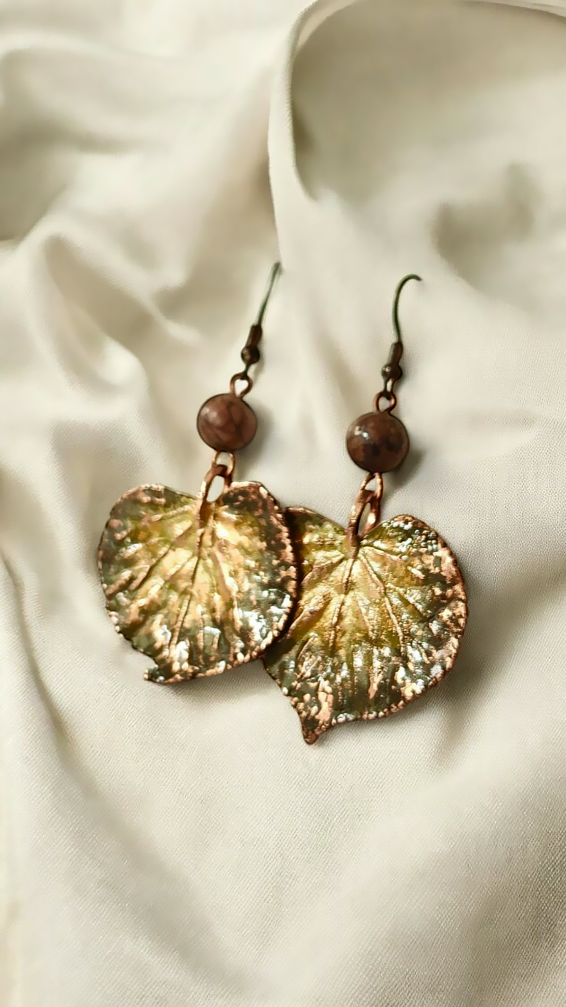 49 Copper Earrings “Olive Linden”