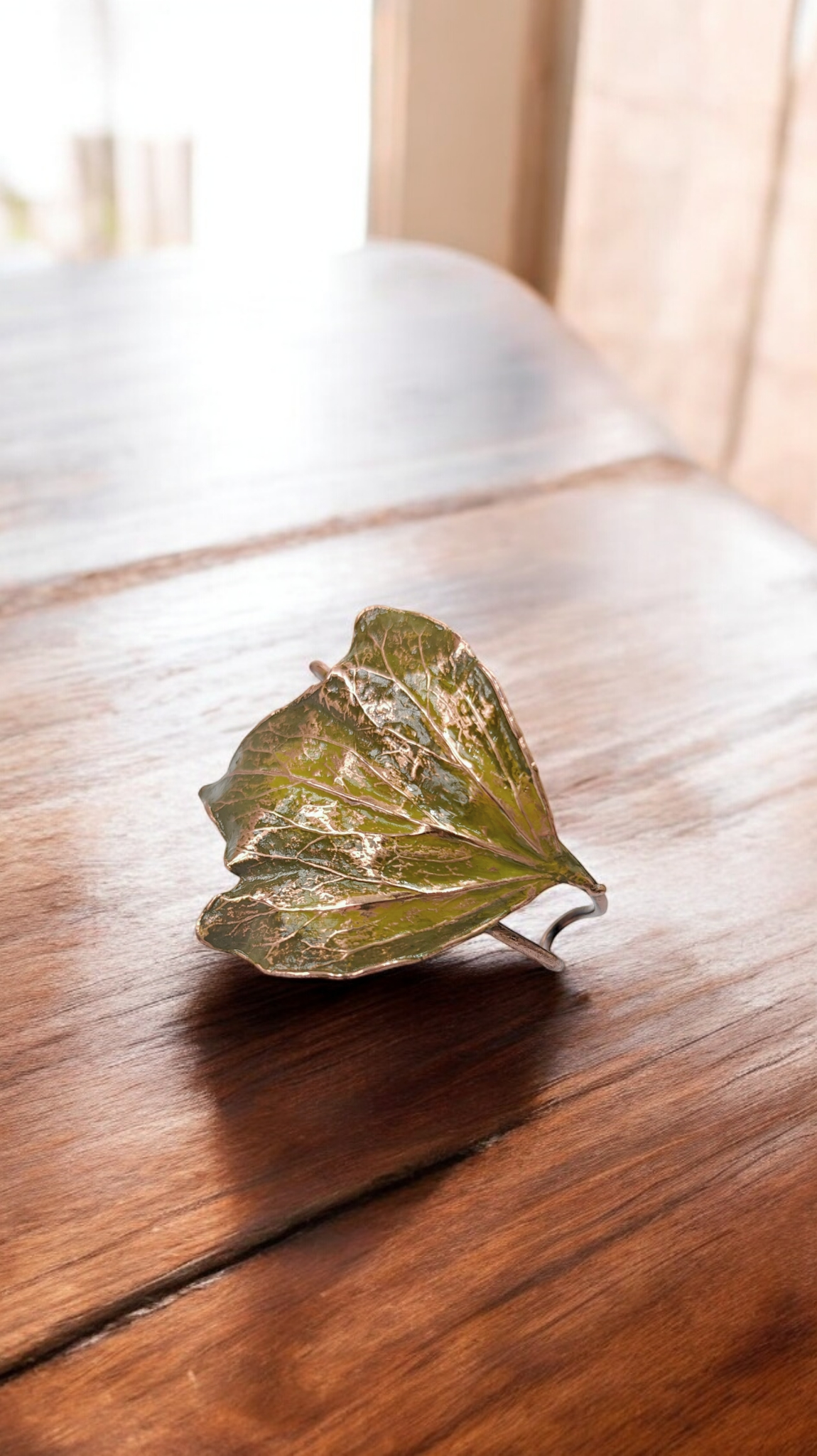 50 Copper Bracelet from an Ivy Leaf, Olive